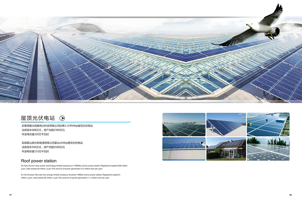 Rooftop photovoltaic power station